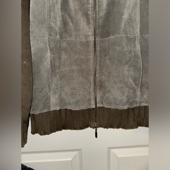 4YOU men’s knit and pig leather jacket M fall winter contemporary - Picture 3 of 9